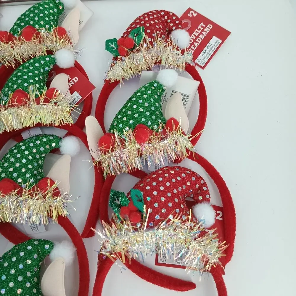 11X Headband Christmas Novelty One Size Holiday Style New Lot